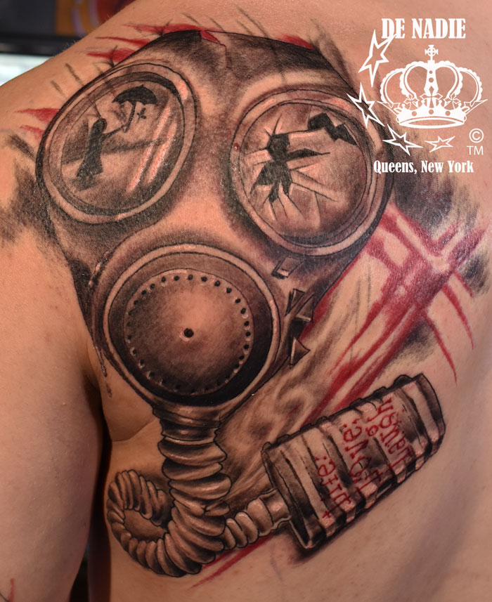 Gasmask tattoo